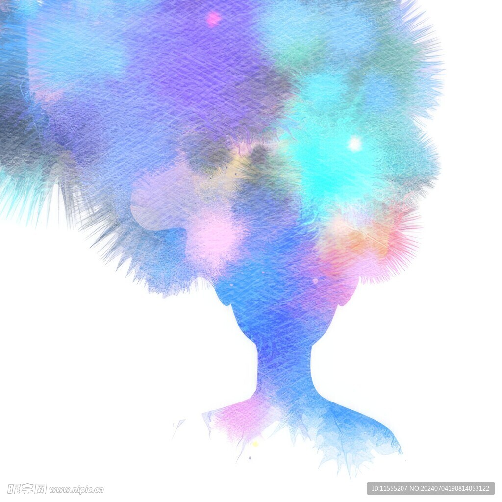 创意水彩抽象艺术画水彩晕染