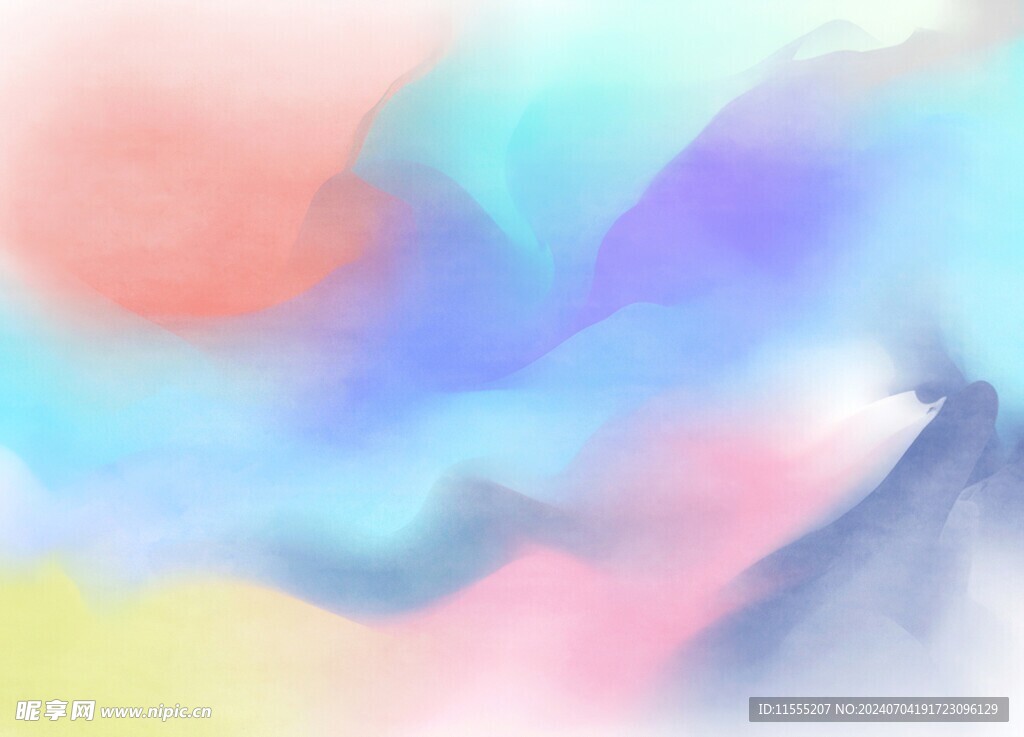 创意水彩抽象艺术画水彩晕染