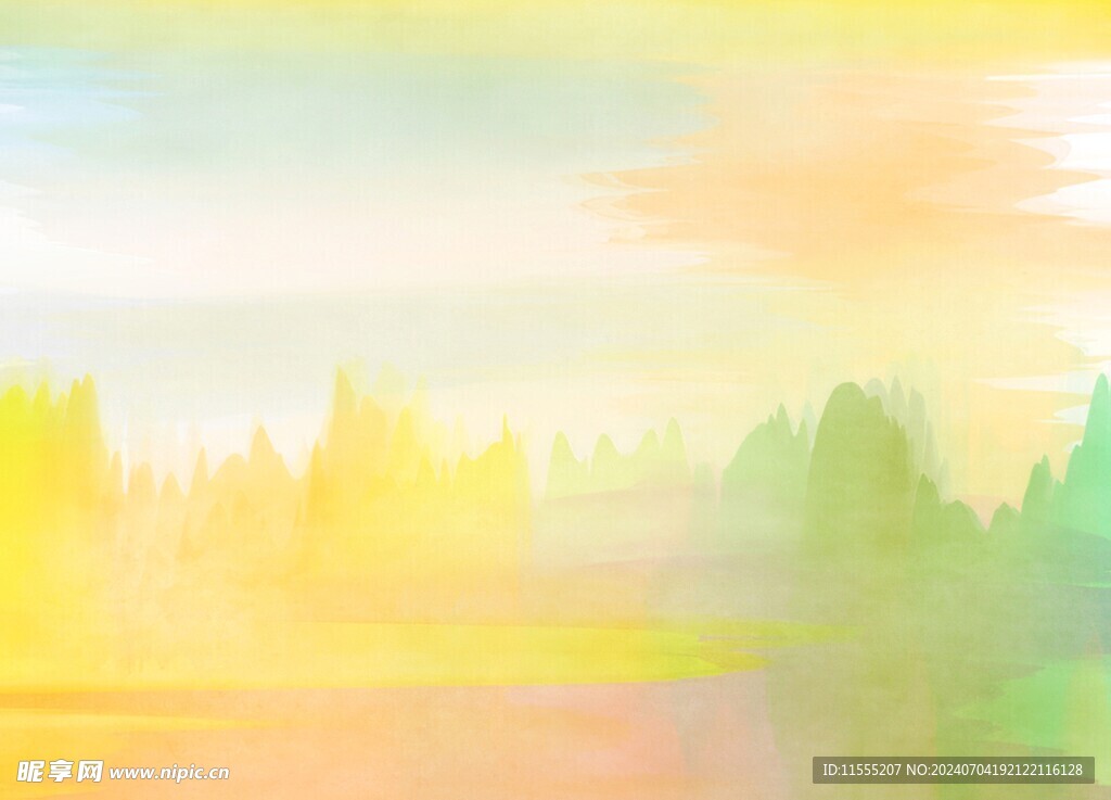 创意水彩抽象艺术画水彩晕染