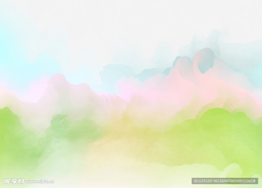 创意水彩抽象艺术画水彩晕染