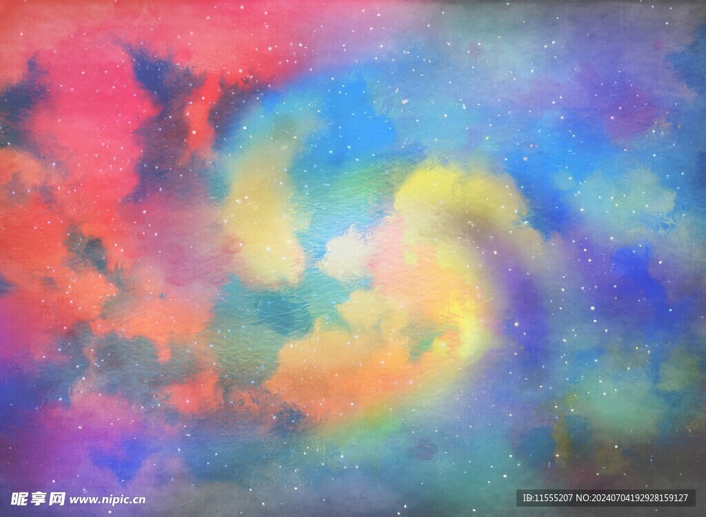创意水彩抽象艺术画水彩晕染