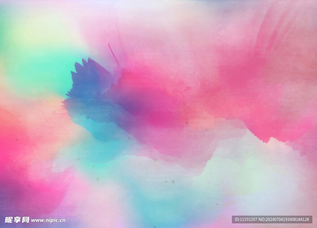 创意水彩抽象艺术画水彩晕染
