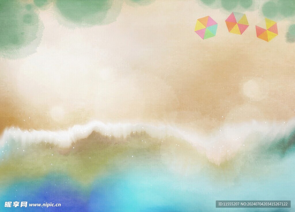 创意水彩抽象艺术画水彩晕染