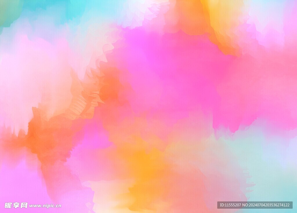 创意水彩抽象艺术画水彩晕染