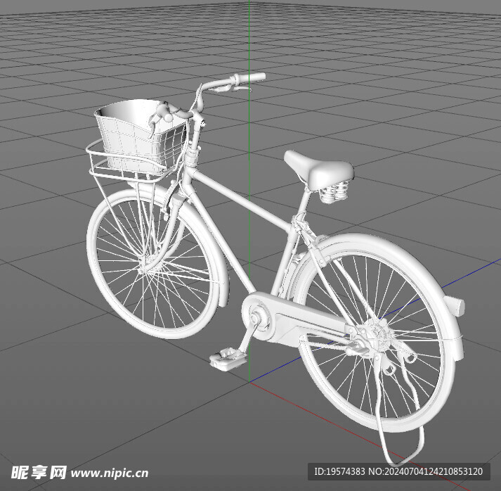 C4D模型 自行车  