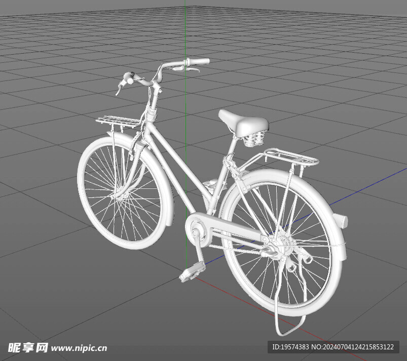 C4D模型 自行车 