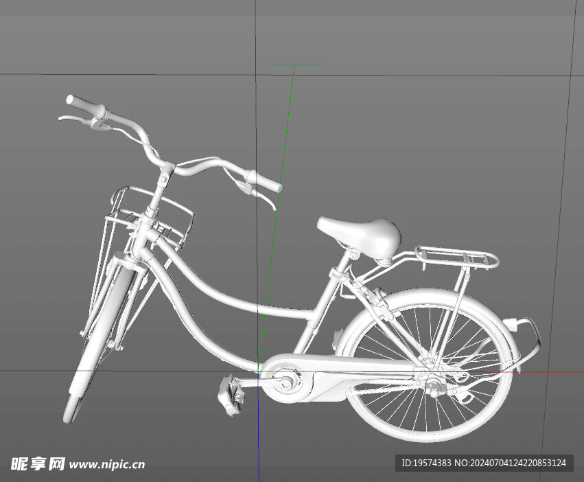 C4D模型 自行车 