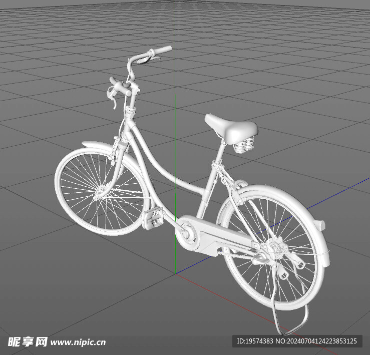 C4D模型 自行车  
