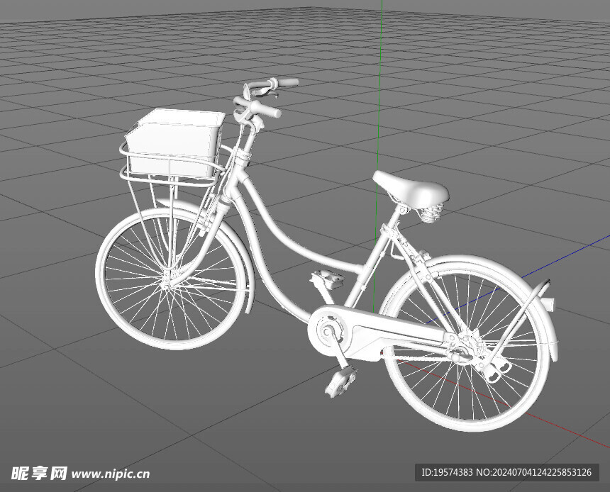 C4D模型 自行车 