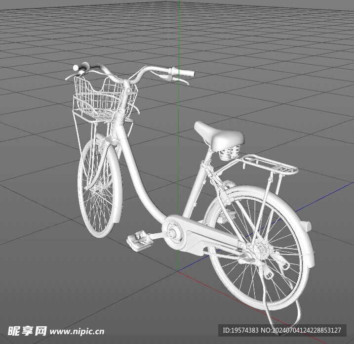 C4D模型 自行车 