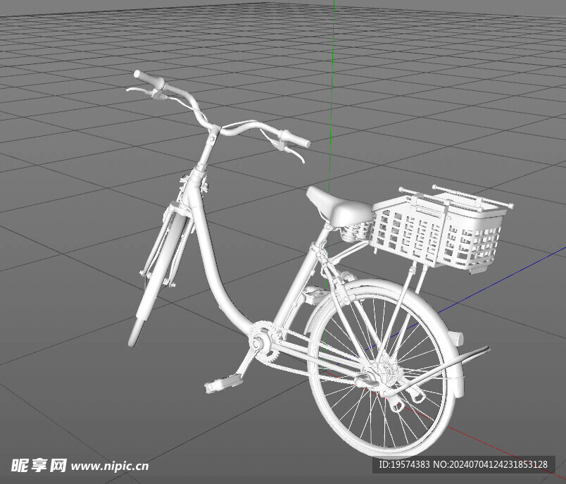 C4D模型 自行车