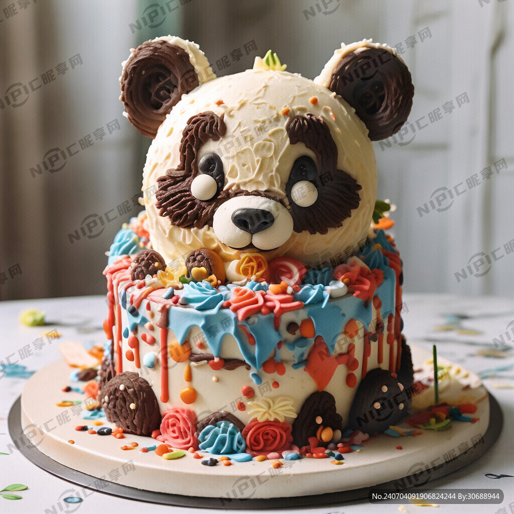 卡通熊猫蛋糕