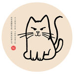 猫咪手绘简笔画头像