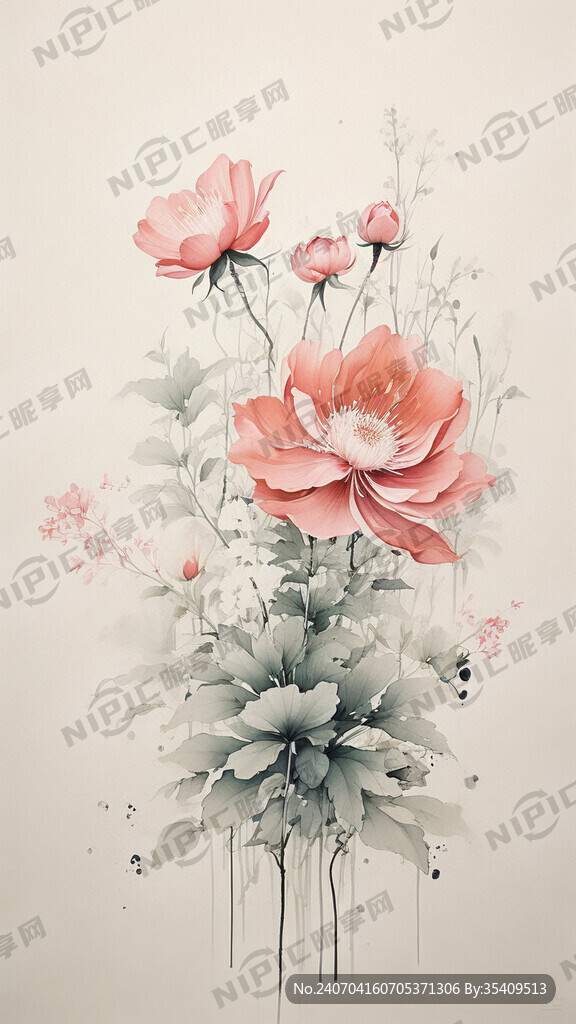 禅意 花卉 简约