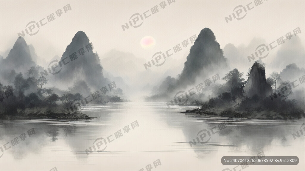 桂林山水风光 全景图