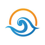 海浪创意图形标志设计