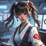 女孩 双马尾 清纯 电竞
