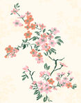 梅花印花 提花