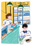 插画咖啡厅