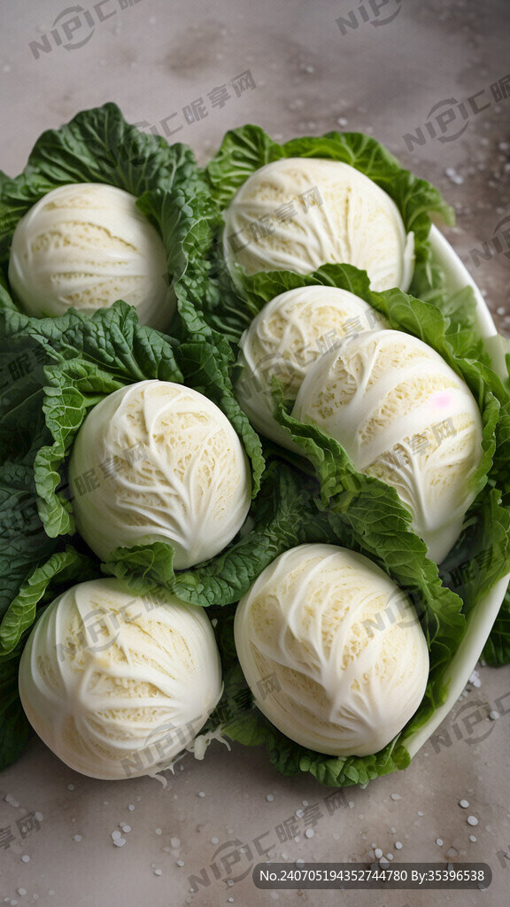 写真 白菜摆件 生意盎然