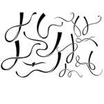 创意字迹设计笔触花纹
