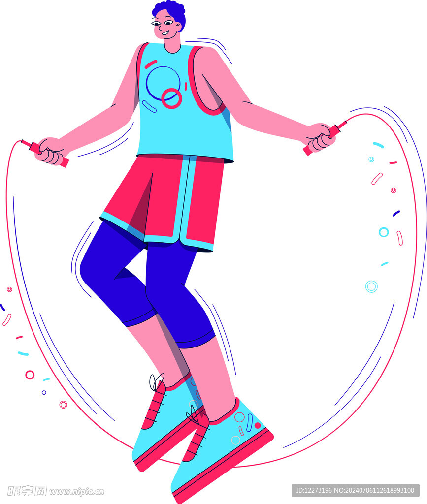 人物运动插画         