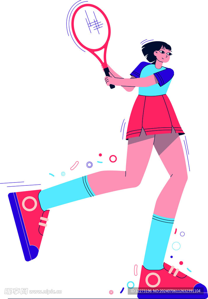 人物运动插画         
