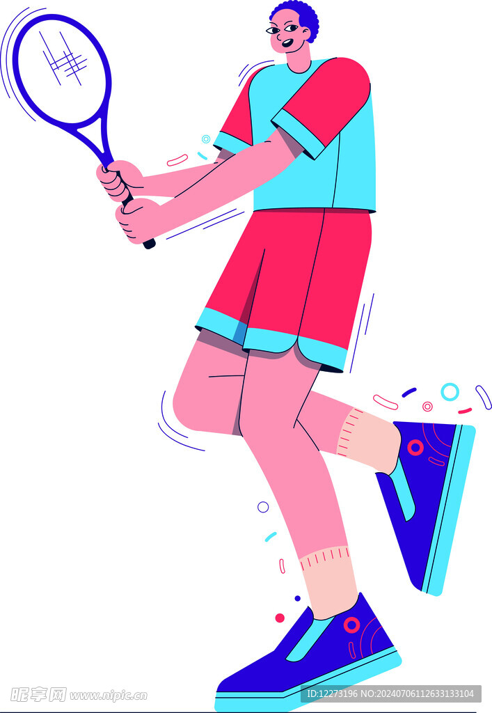 人物运动插画         