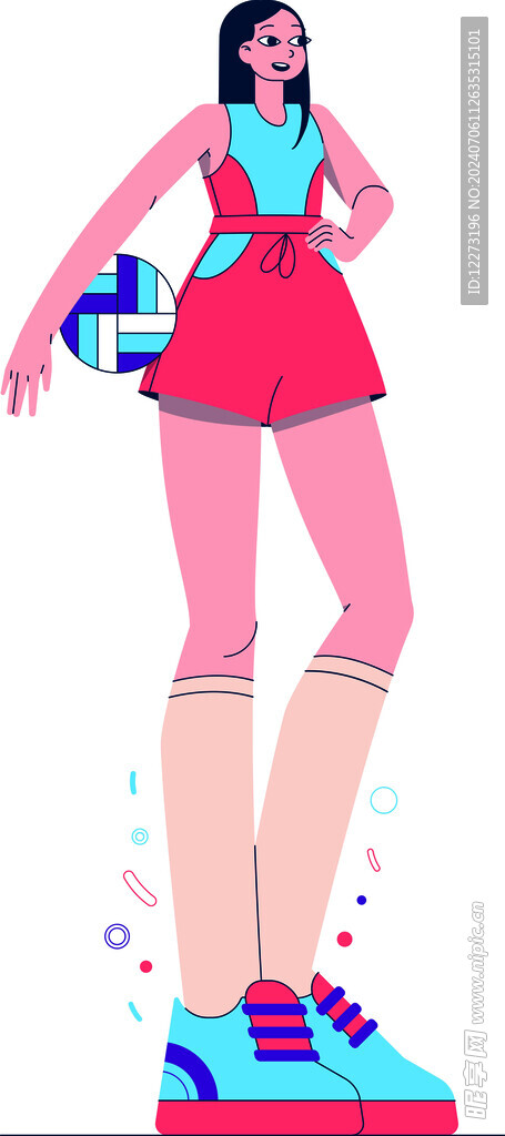 人物运动插画         