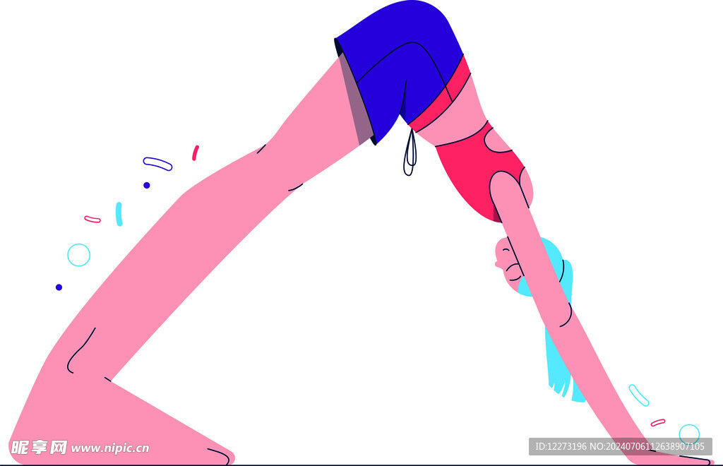 人物运动插画         