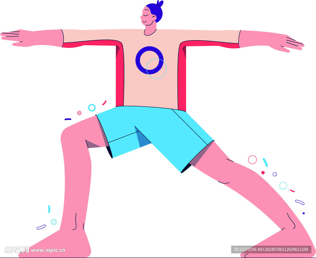 人物运动插画         