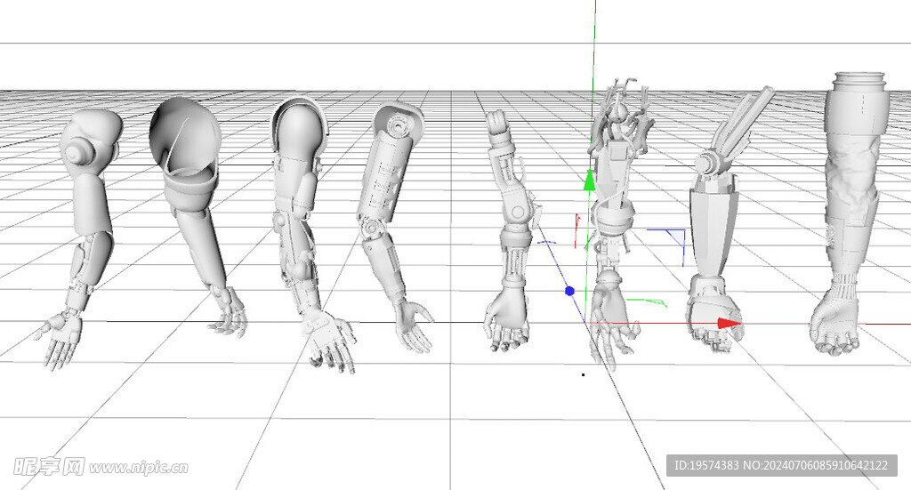 C4D模型 机械手臂