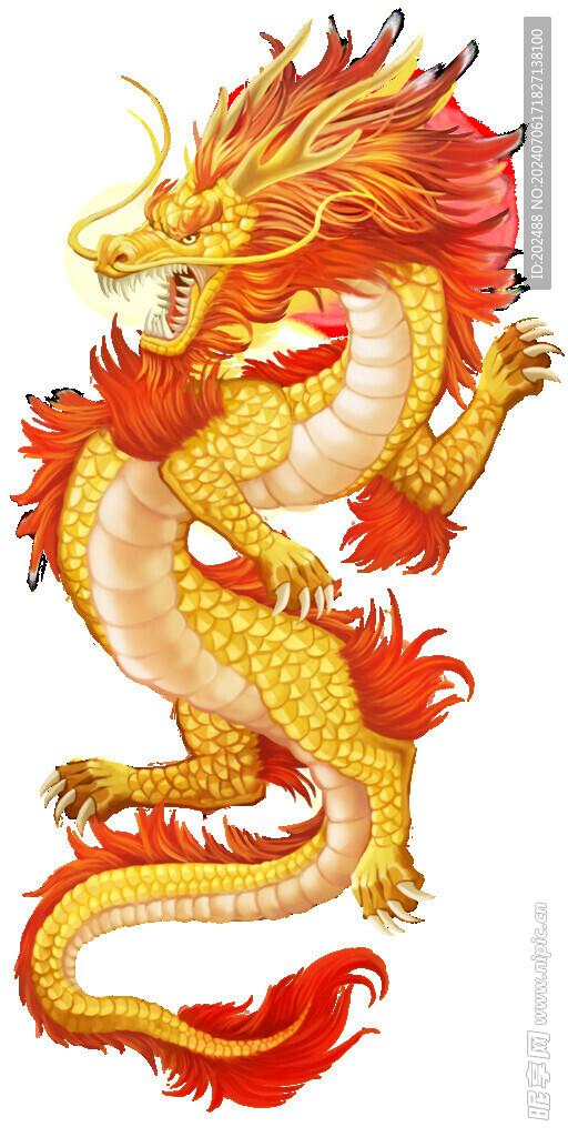  中国风金龙装饰