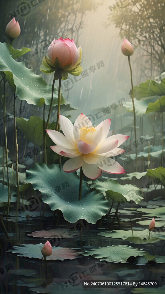小暑 荷花 荷叶 莲藕