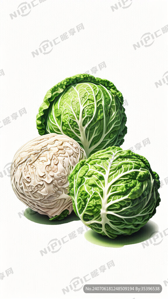 两颗包菜 层次分明