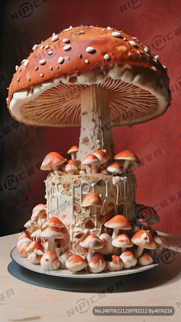 蘑菇 周年 蛋糕