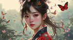 蝴蝶和美少女
