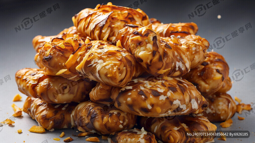 一堆金黄色的烤洋芋