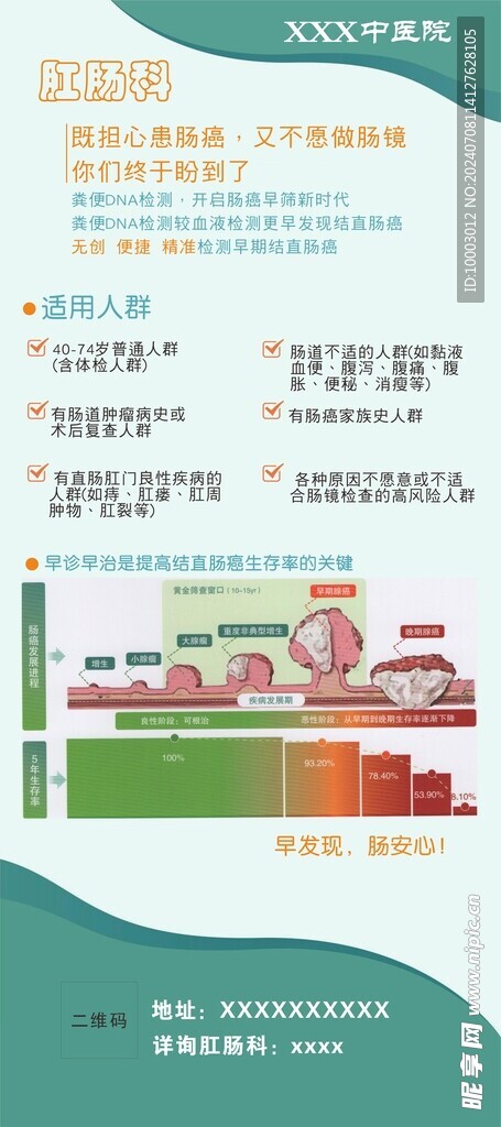 医院肛肠科展板海报