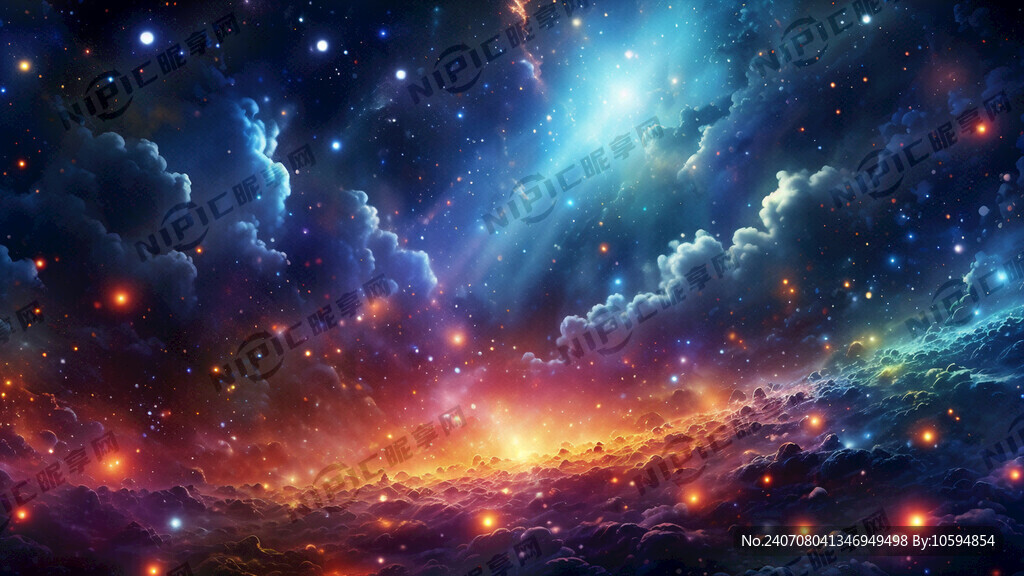 炫彩星空 靓丽的光效 繁星点点