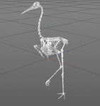 C4D模型 白骨 