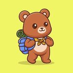 萌趣可爱小熊上学 