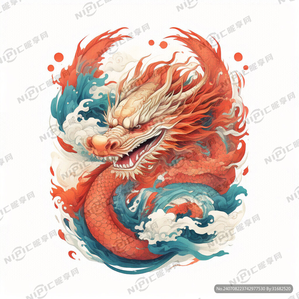 中国龙 应龙 正面 细节清晰