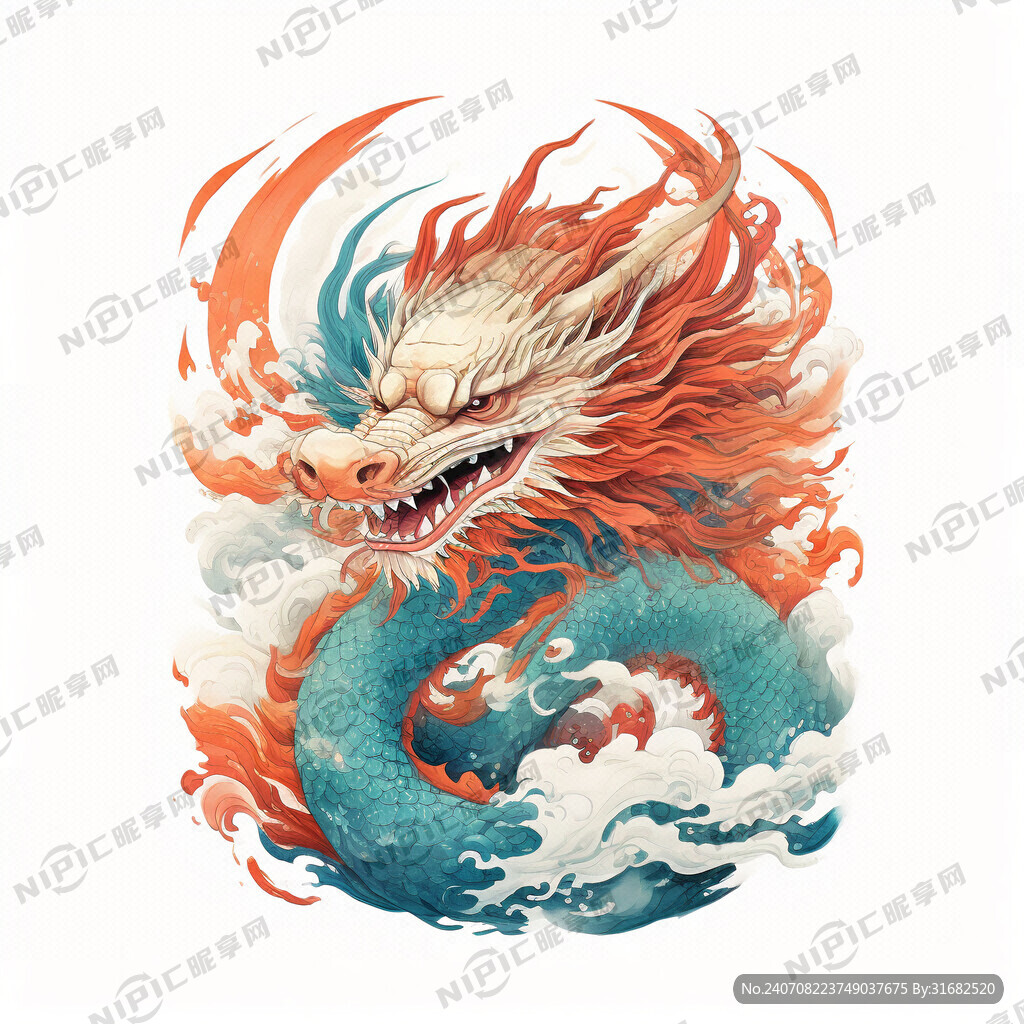 中国龙 应龙 正面 细节清晰