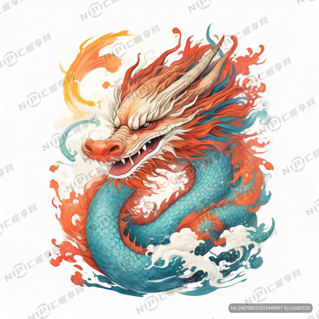 中国龙 应龙 正面 细节清晰