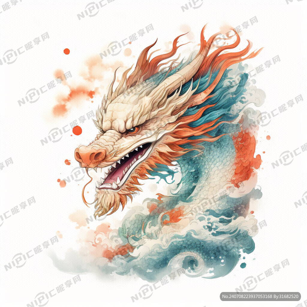 中国龙 应龙 正面 细节清晰