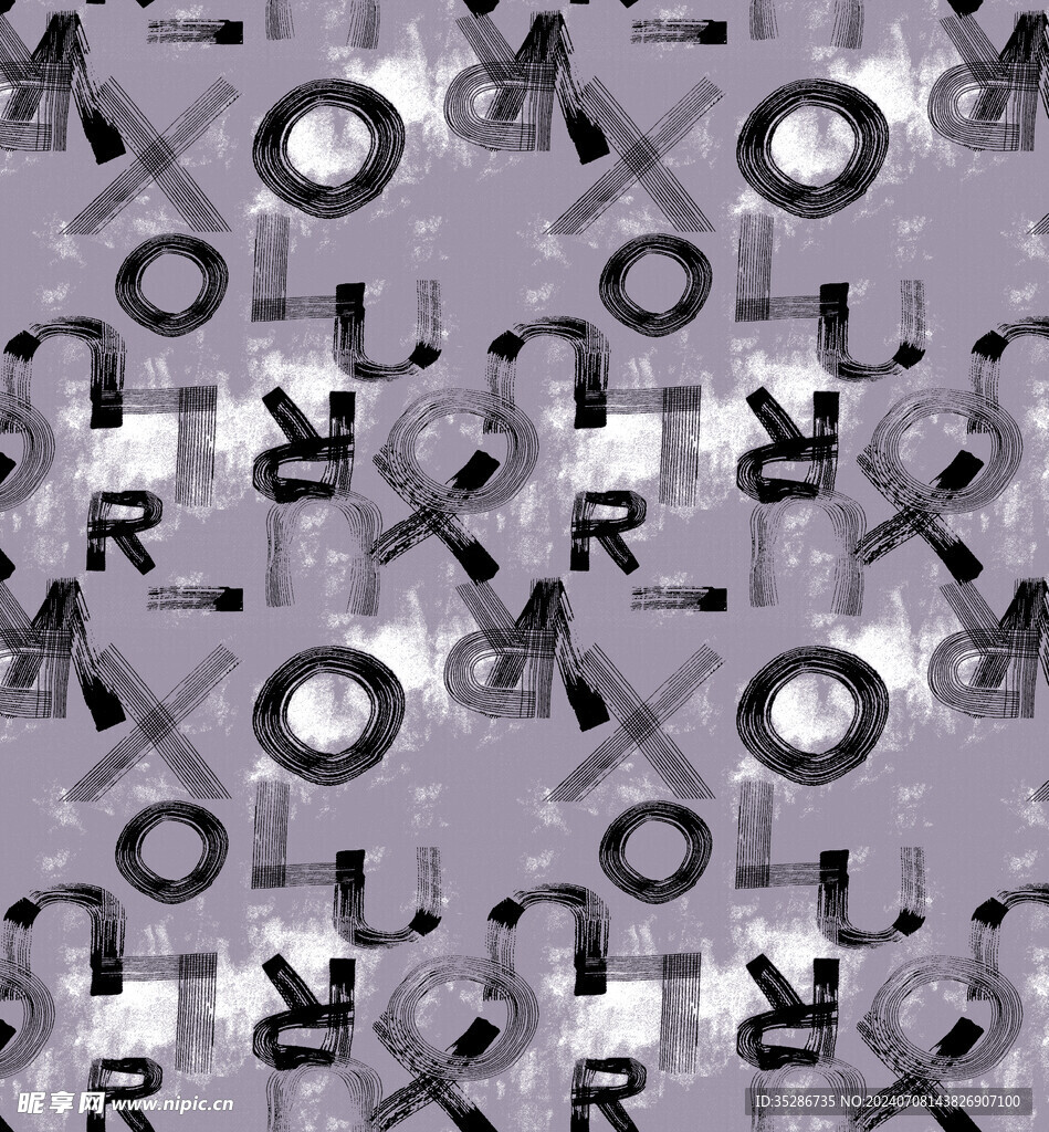 线条字母 