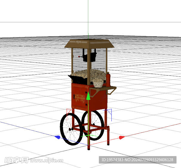 C4D模型 爆米花机