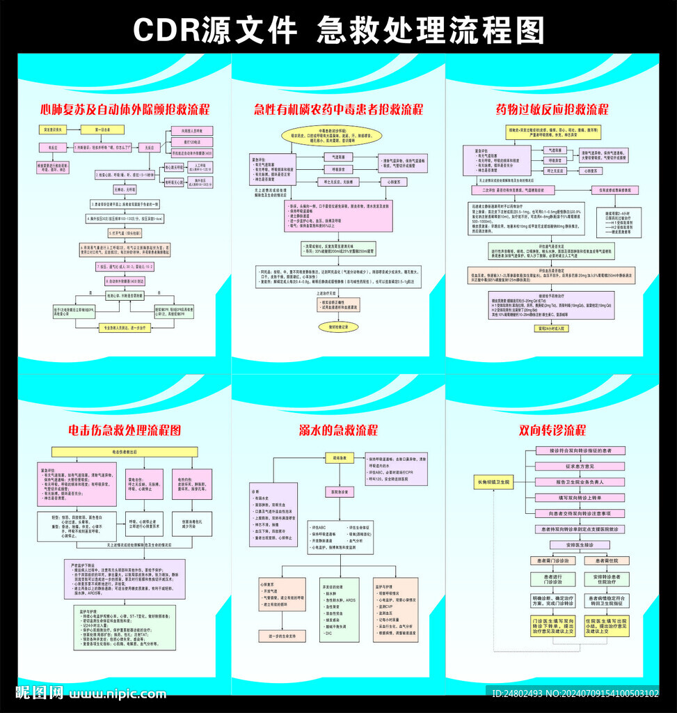 心肺复苏及体外除颤抢救流程图