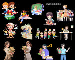 卡通教师学生
